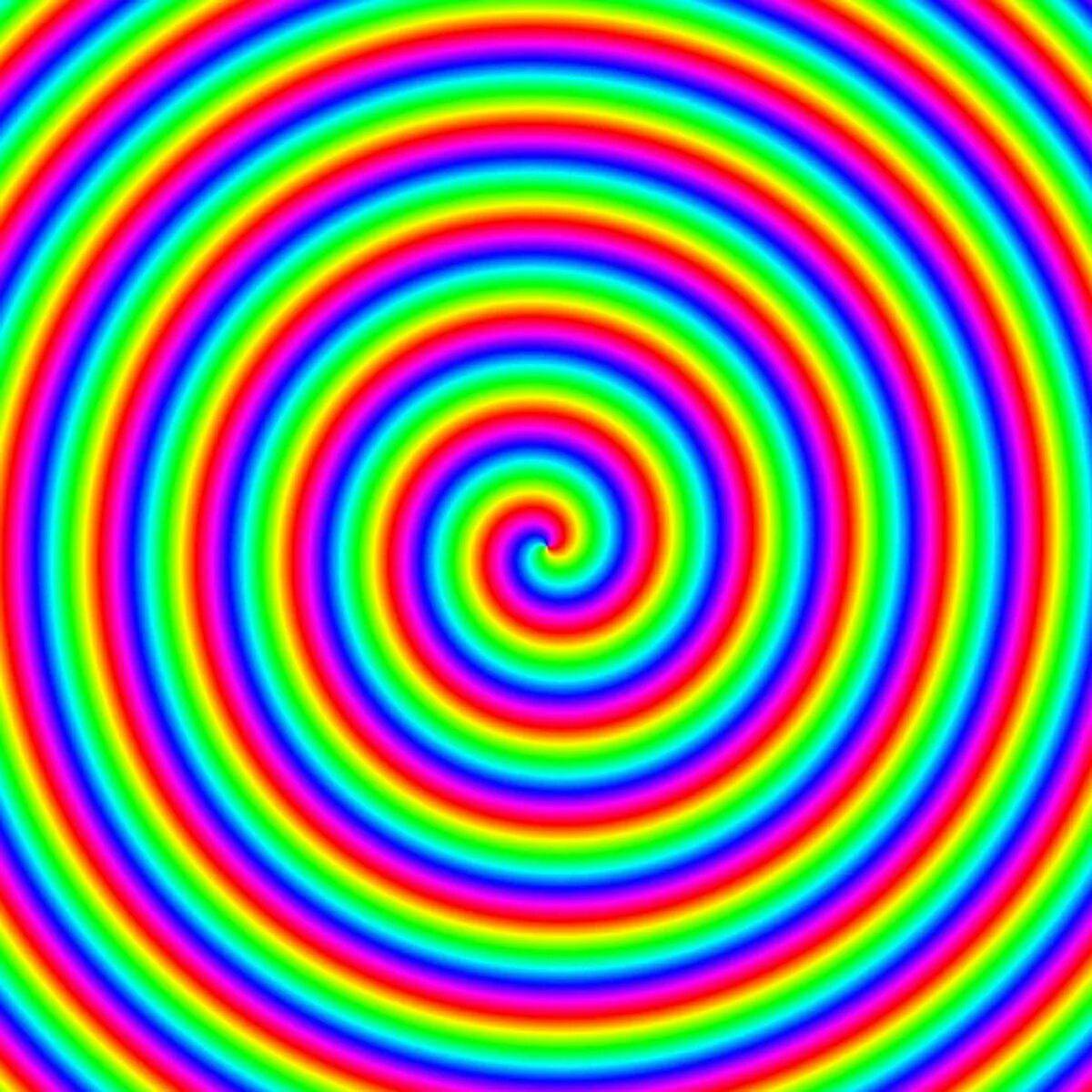 Картинки смешные движущийся. Гипнотическая спираль. Гипнотическая спираль цветная. Разноцветная иллюзия. Гипнотический круг.