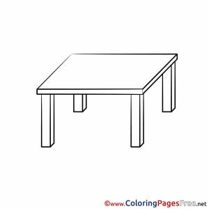 Раскраска стол для детей 2 3 лет #22 #512288