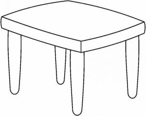 Раскраска стол для детей 2 3 лет #34 #512300
