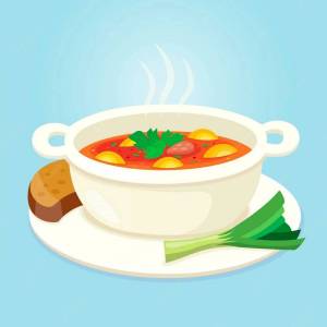 Раскраска суп для детей #28 #514493