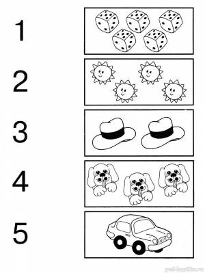 Раскраска счет в пределах 5 для дошкольников #34 #515838