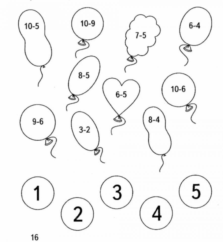 Примеры в пределах 10 для дошкольников в картинках