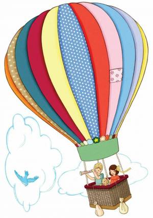 Раскраска воздушный шар для детей #4 #49974