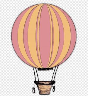 Раскраска воздушный шар с корзиной #5 #50003