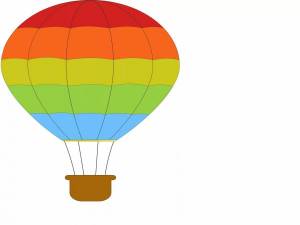 Раскраска воздушный шар с корзиной #13 #50011
