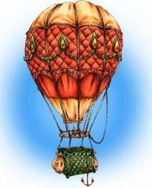 Раскраска воздушный шар с корзиной #27 #50025