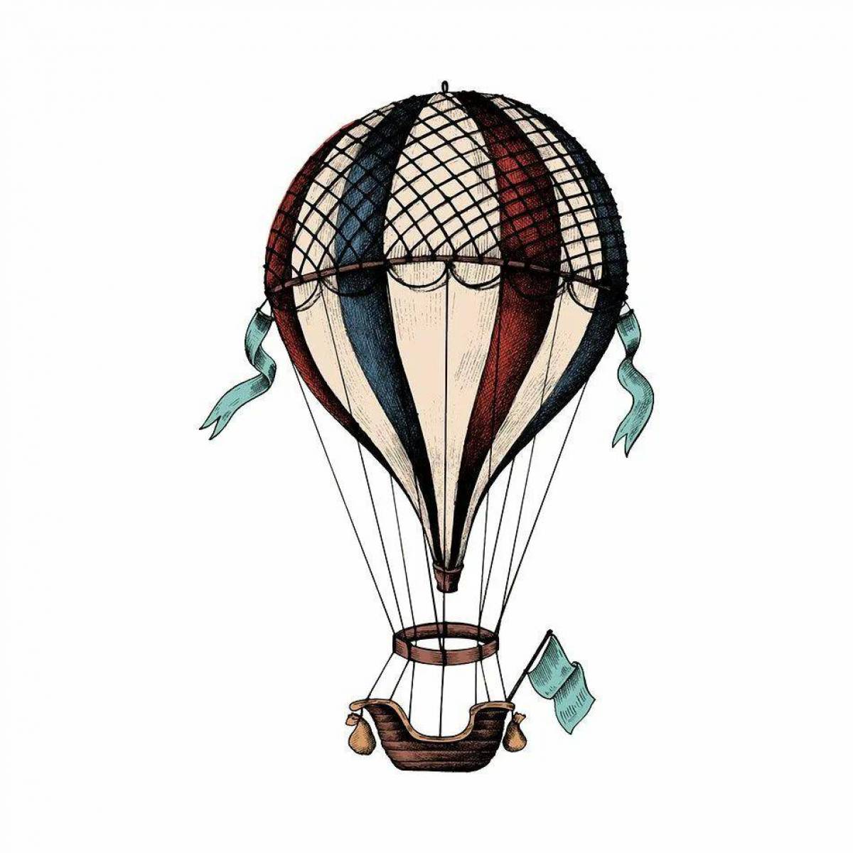 Воздушный шар с корзиной #7