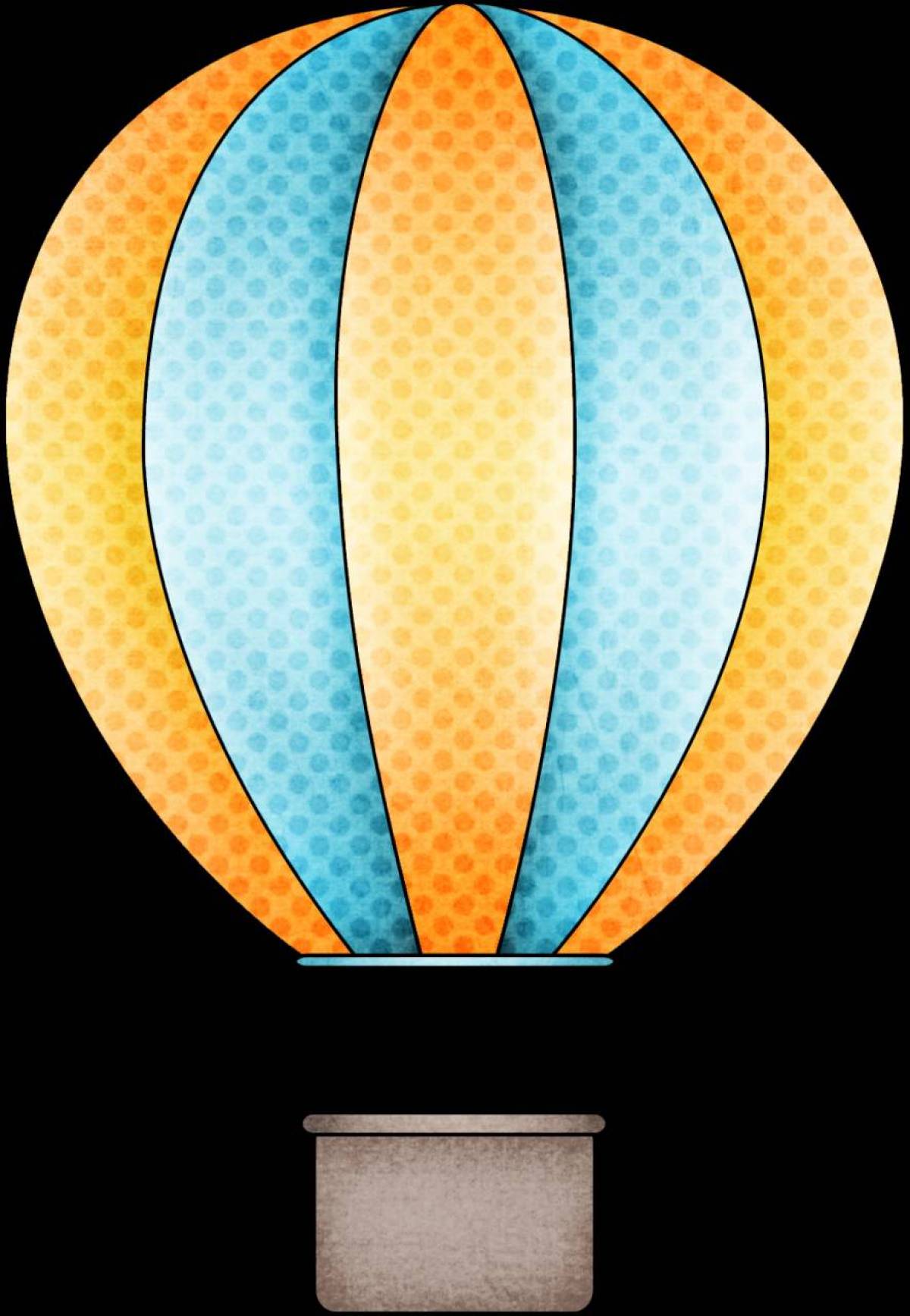 Воздушный шар с корзиной #36