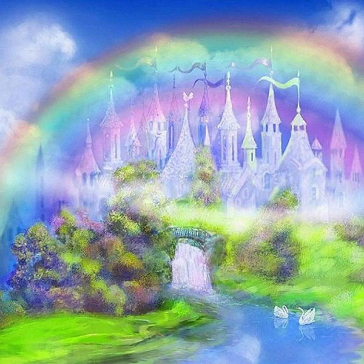 Волшебная страна. "Дворец в облаках" Джеймс Гарни. Сказочная Страна. Волшебный фон. Волшебное царство.