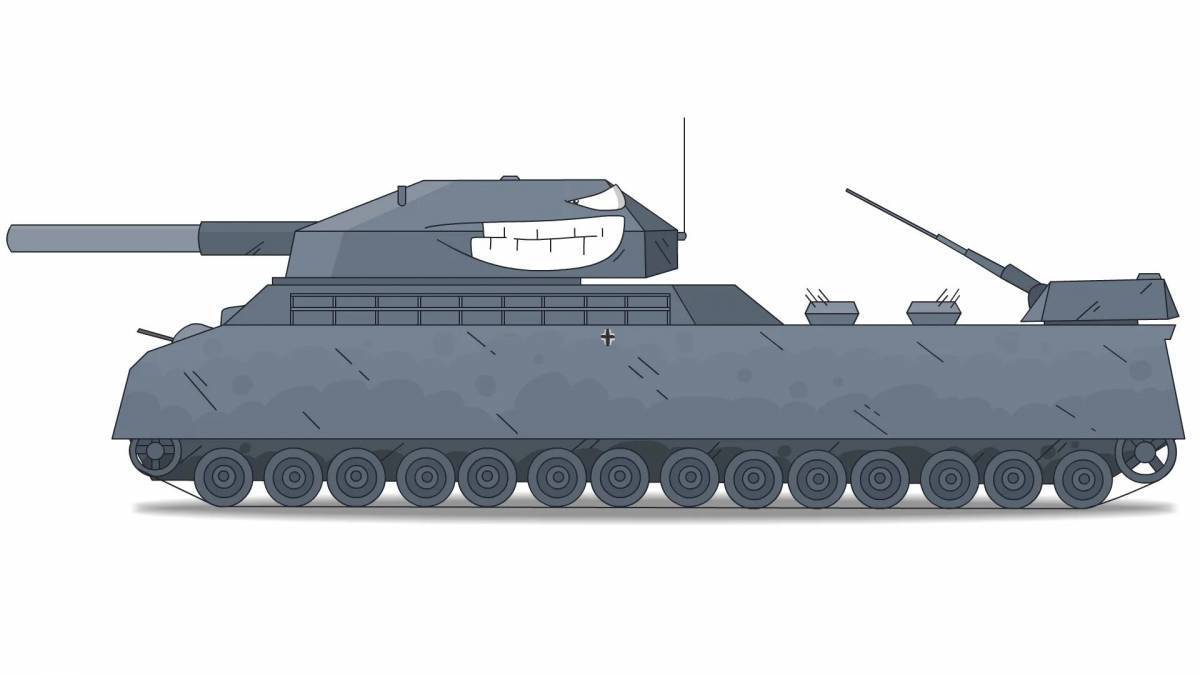 Как нарисовать танк кв44 американский