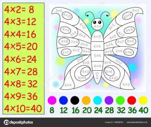 Раскраска таблица умножения 3 класс математические #38 #516922