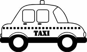 Раскраска такси для детей 3 4 лет #2 #517391