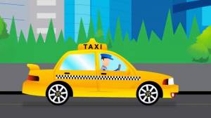 Раскраска такси для детей 3 4 лет #29 #517418