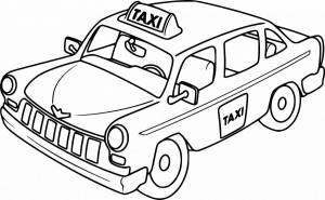 Раскраска такси для детей 3 4 лет #35 #517424