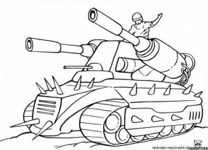 Раскраска танк для детей 5 лет #29 #517758