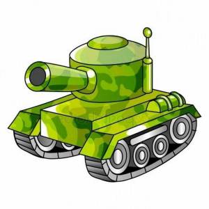 Раскраска танк для малышей #6 #517774