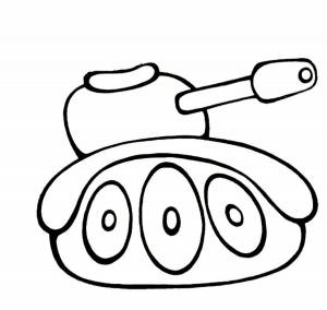 Раскраска танк для малышей #17 #517785