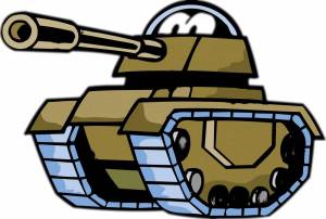 Раскраска танк для малышей #22 #517790
