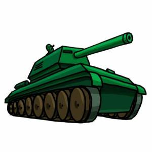 Раскраска танк для малышей #27 #517795