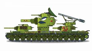 Раскраска танк кв 44 из мультиков про танки #9 #518027