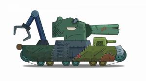 Раскраска танк кв 44 из мультиков про танки #24 #518042