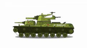Раскраска танк кв 44 из мультиков про танки #36 #518054
