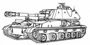 Раскраска танк кв44 для детей #15 #518148
