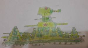 Раскраска танк кв44 для детей #21 #518154