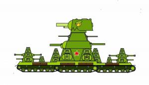 Раскраска танк кв44 для детей #37 #518170