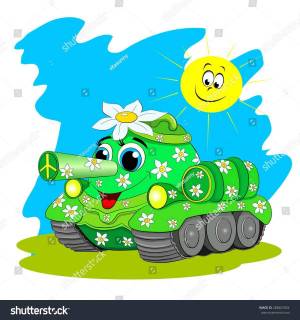 Раскраска танк на 23 февраля для детей #20 #518305