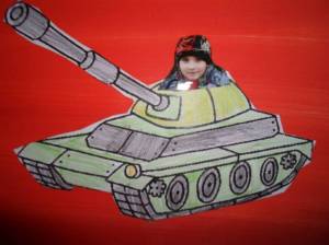 Раскраска танк на 23 февраля для детей #24 #518309