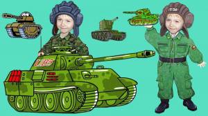 Раскраска танк на 23 февраля для детей #35 #518320