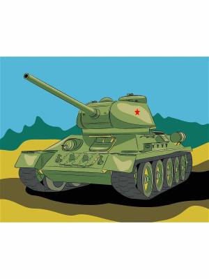 Раскраска танк по номерам #3 #518393