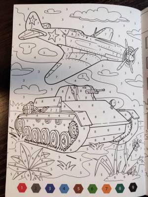 Раскраска танк по номерам #16 #518406