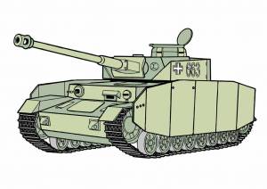 Раскраска танк рисунок для детей #3 #518458