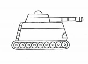 Раскраска танк рисунок для детей #12 #518467