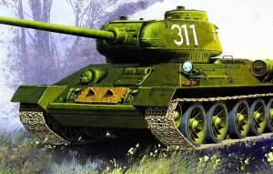 Раскраска танк т 34 для детей #1 #518598