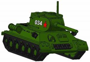Раскраска танк т 34 для детей #2 #518599