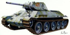 Раскраска танк т34 для детей #23 #518723