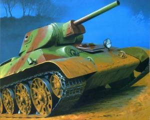 Раскраска танк т34 для детей #26 #518726