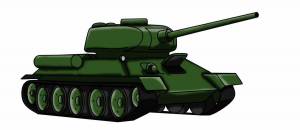 Раскраска танк т34 для детей #34 #518734