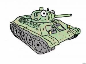 Раскраска танки для детей с глазами #8 #518852
