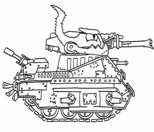 Раскраска танки кв 44 для мальчиков #6 #518882