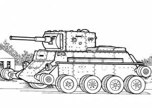 Раскраска танки кв 44 для мальчиков #17 #518893
