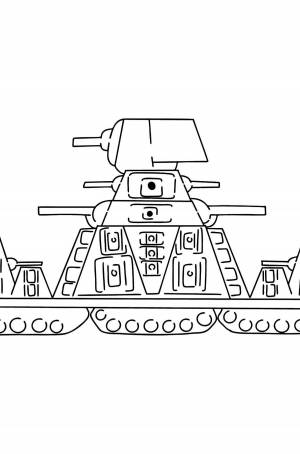 Раскраска танки кв 44 для мальчиков #34 #518910