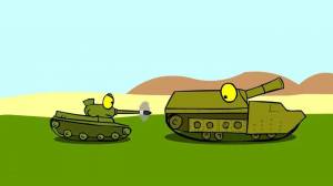 Раскраска танки с глазами из мультика #9 #518959