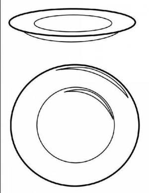 Раскраска тарелка для детей 3 4 лет #17 #519607