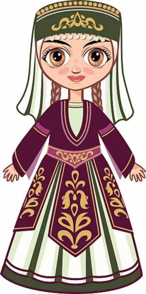 Раскраска татарский костюм для детей национальный #7 #519969