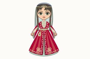Раскраска татарский костюм для детей национальный #8 #519970