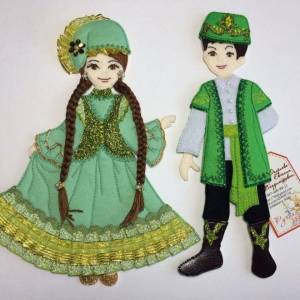 Раскраска татарский костюм для детей национальный #14 #519976